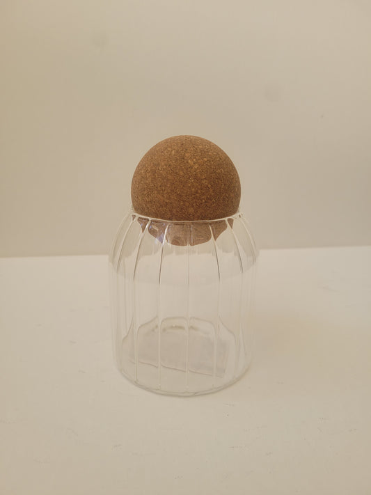 Glazen container bal klein